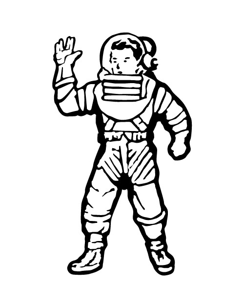 500x630 Simple Astronaut Drawing