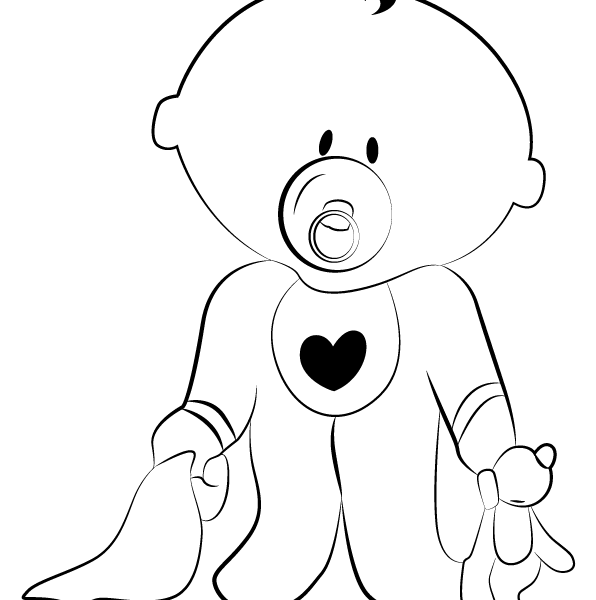 Simple Baby Drawing | Free download on ClipArtMag