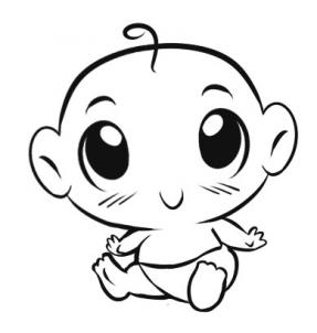 287x302 Draw A Simple Baby, Step