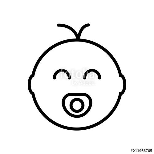 500x500 Baby Face Icon Vector Icon Simple Element Illustration Baby Face