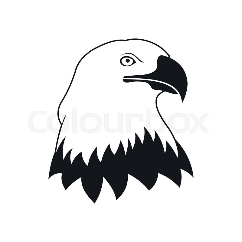 800x800 Bald Eagle Icon Black Simple Style On Stock Vector Colourbox