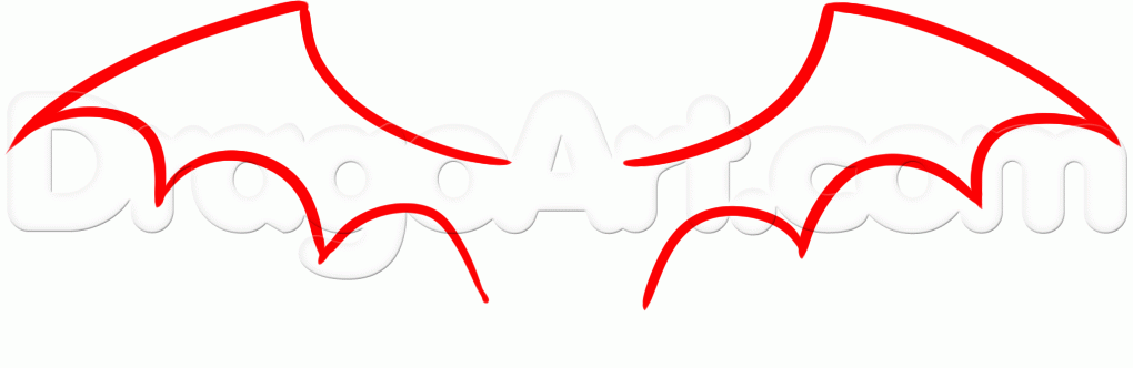 1020x332 Draw A Cartoon Halloween Bat, Step