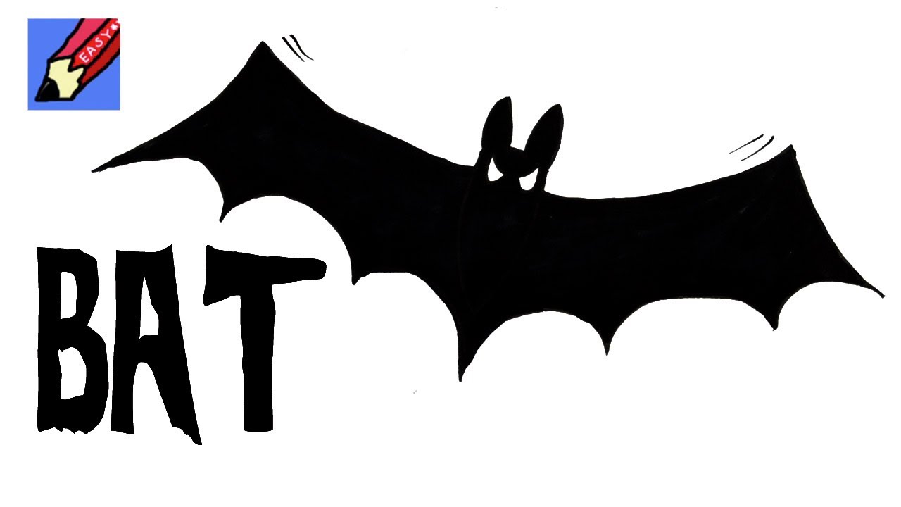 1280x720 How To Draw A Bat For Halloween Real Easy