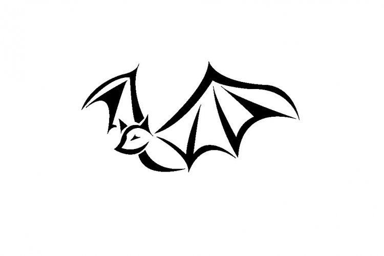 750x500 Tribal Bat Tattoo Designs