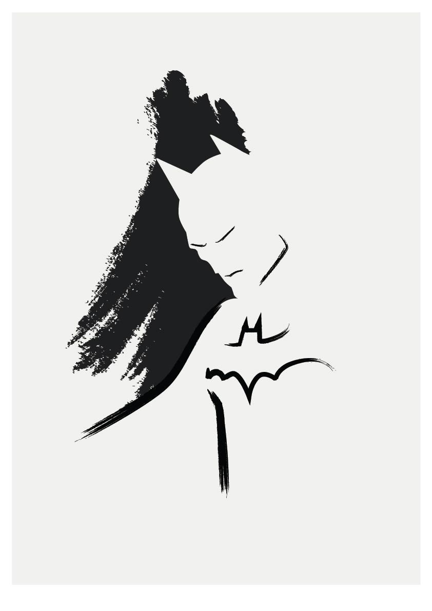 842x1191 simple paint art batman drawing, batman painting, batman