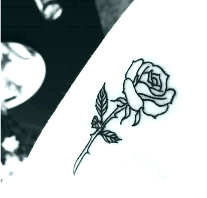 706x676 Simple Rose Drawing Pin Up Tattoo Outline Pictures To On Simple