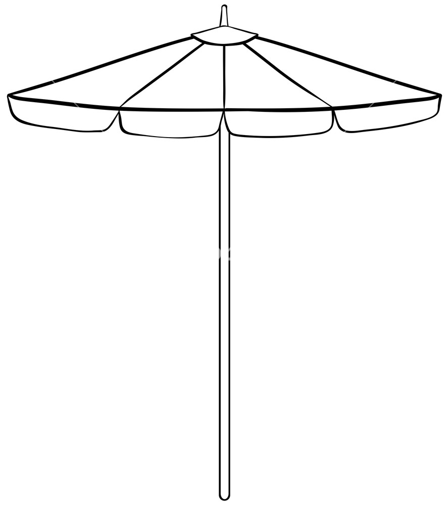 887x1000 Close Up Simple Design Of Beach Umbrella Royalty Free Stock Image