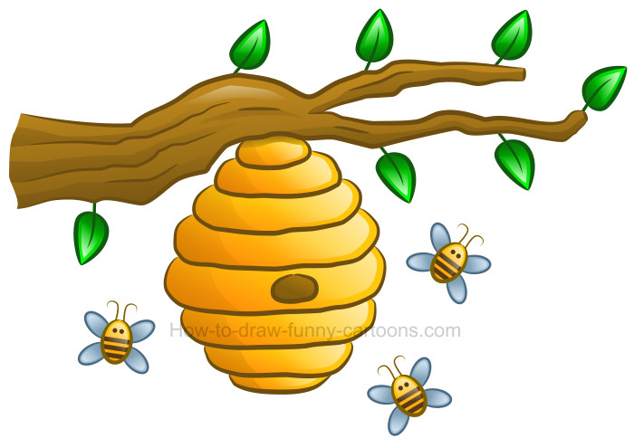 700x495 How To Draw A Beehive Clipart