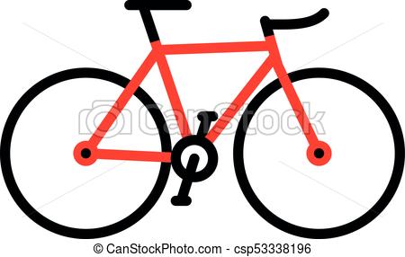 450x286 Red Bicycle Simple Flat Design Vector Illustration Of A Bike