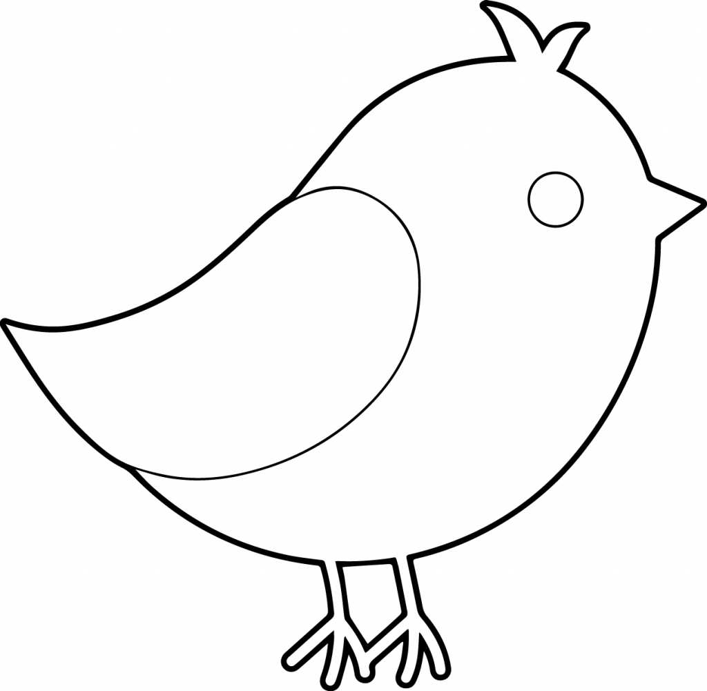 1024x1001 Simple Bird Coloring Pages
