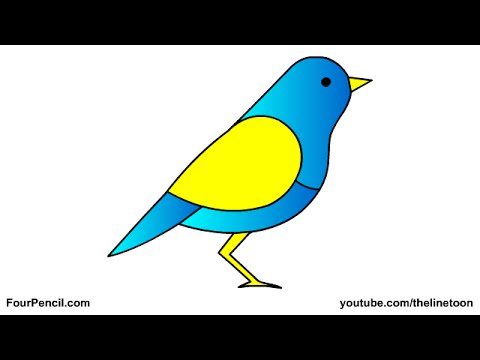 Simple Bird Drawing For Kids