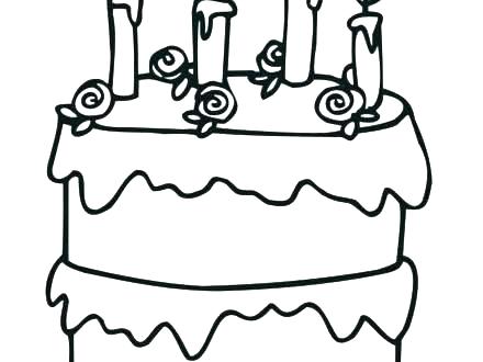 440x330 Cakes Coloring Pages Birthday Cake Wedding Printable Of Cupcakes