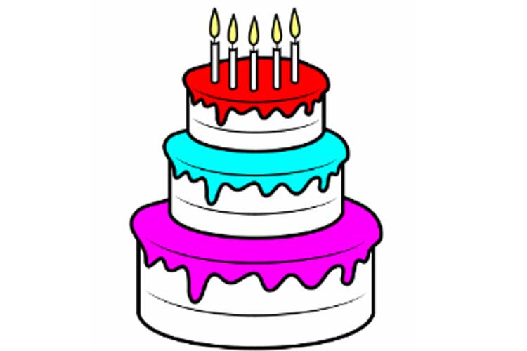 750x500 How To Draw Cake Cute, Cartoon Birthday And Piece Of Cake