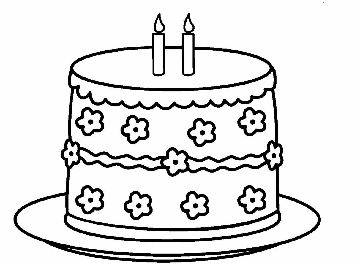 Simple Birthday Cake Drawing Free download on ClipArtMag