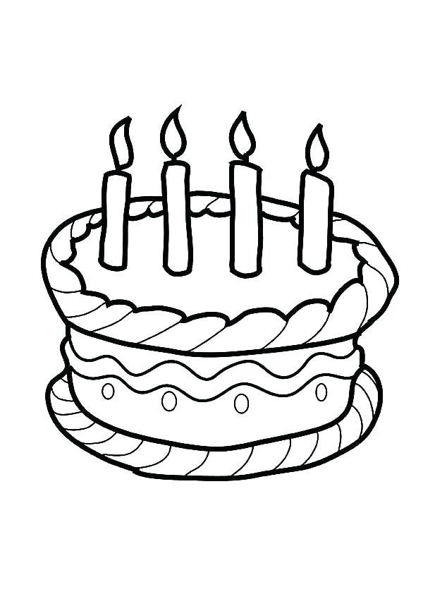 Simple Birthday Cake Drawing | Free download on ClipArtMag