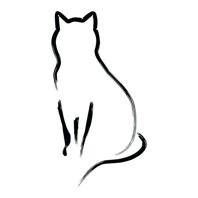 640x640 Cat Outline Simple Cat Face Paint Simple Cat Drawing Kitty Face