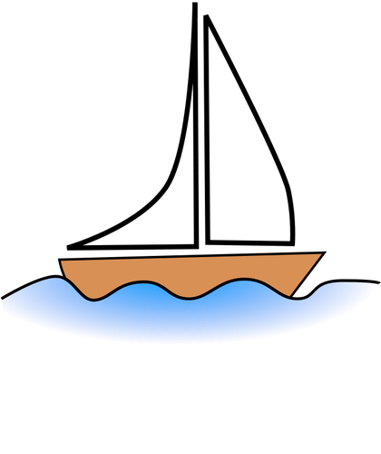 420x500 Simple Boat Vector Drawing