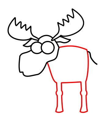 350x400 Drawing A Cartoon Moose