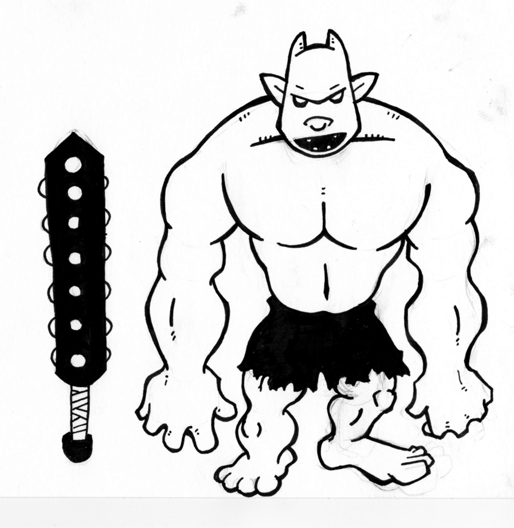 1024x1053 Ogre Drawing Simple For Free Download