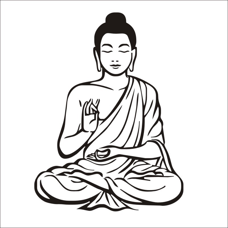 800x800 Buddha Drawing Free Download