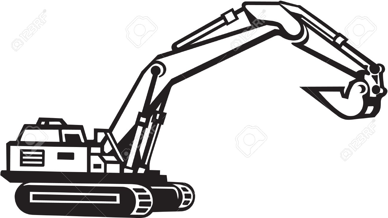 1300x731 Excavator Drawing Free Download