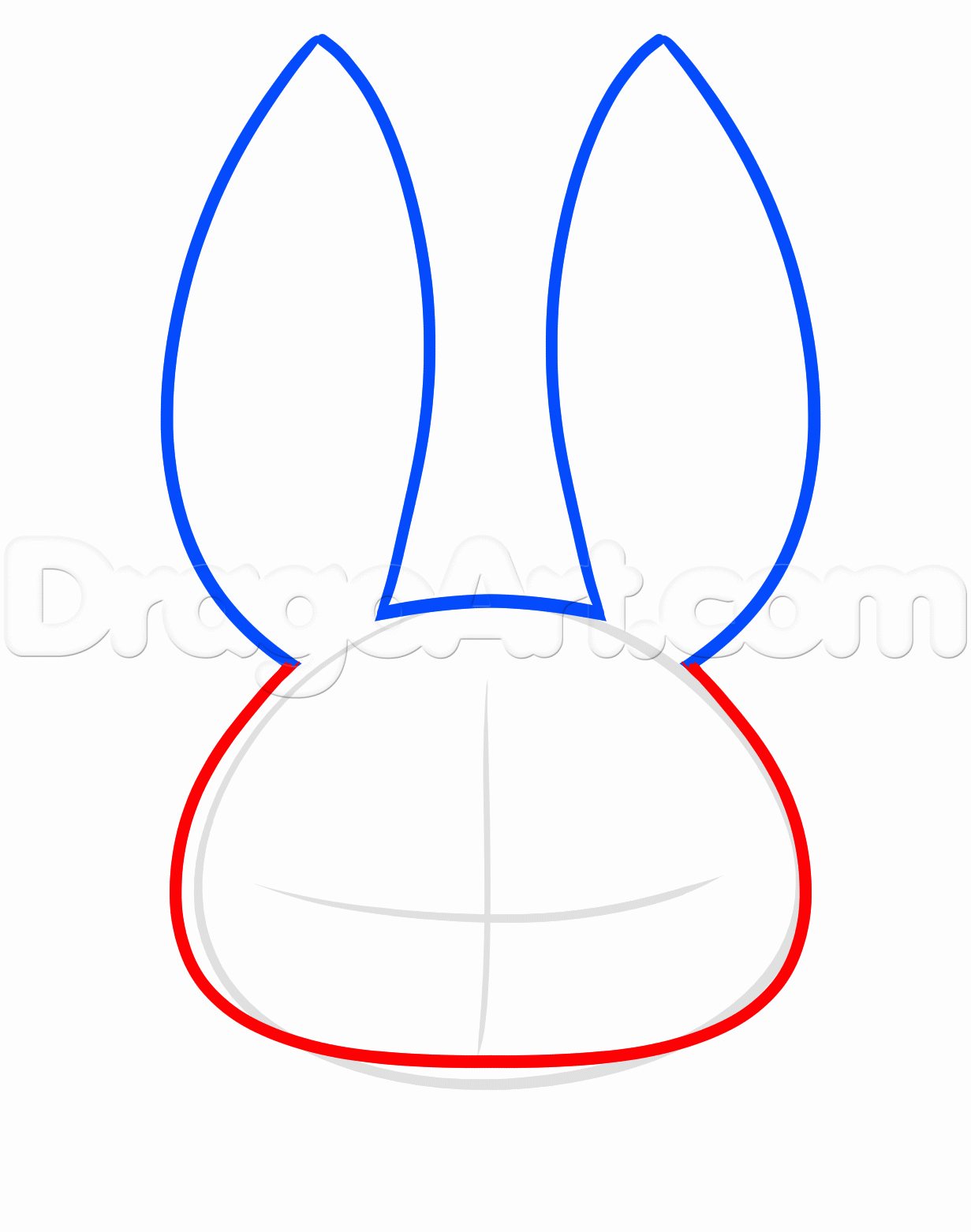 1231x1562 How To Draw A Simple Easter Bunny, Step