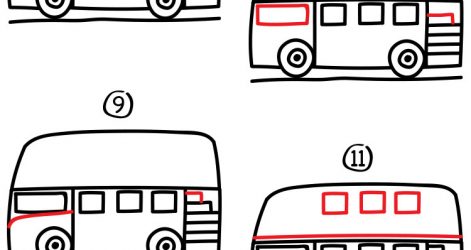 471x250 Bus Drawing Cartoon Blue Art Simple In Cad Plan Autocad Big