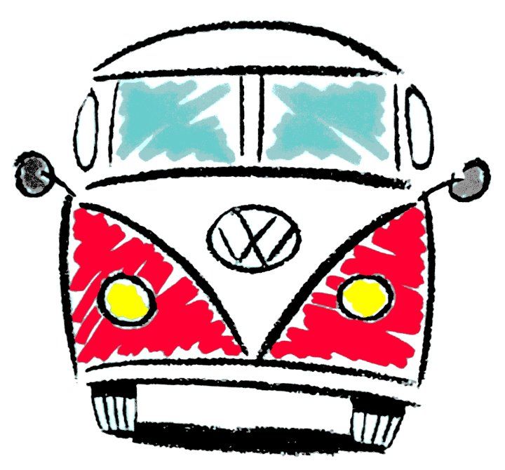 720x670 Simple And Delightful Vw Bus V W = Love Van Drawing, Vw