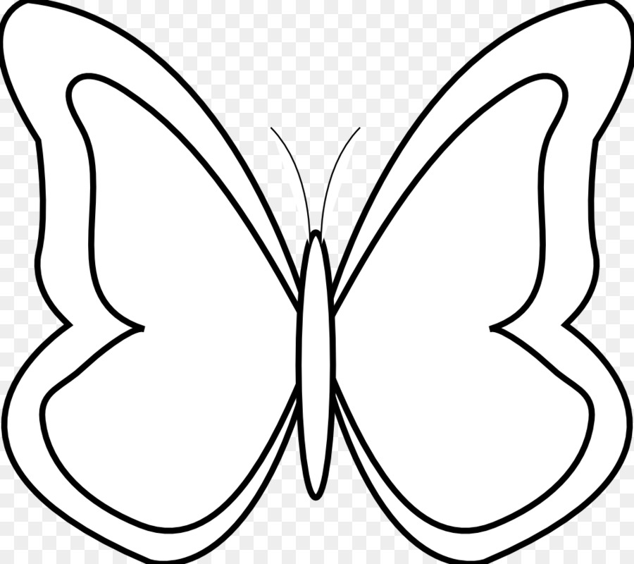900x800 Latest Butterfly Black And White Clip Art Simple Butterfly Black