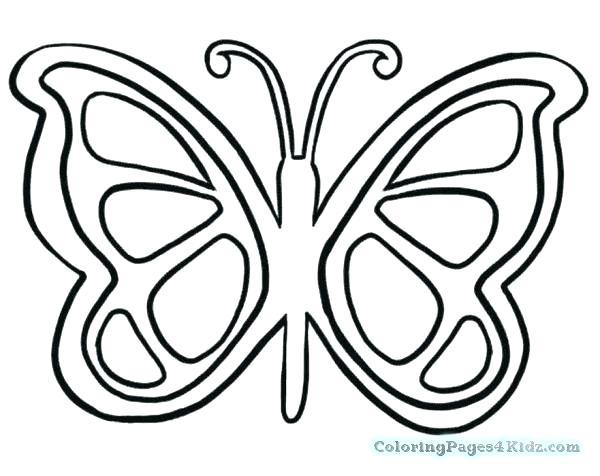 600x476 Simple Butterfly Drawing Coloring
