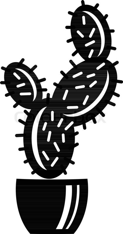 420x800 Spike Cactus Icon Simple Illustration Stock Vector Colourbox