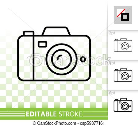 450x411 Digital Camera Simple Black Line Vector Icon Digital Camera Thin