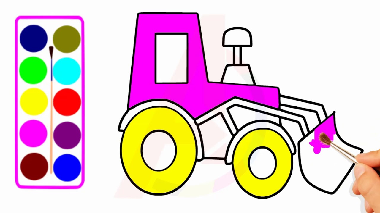 1280x720 Car Coloring And Drawing Learn Colors For Kids How To Draw Car