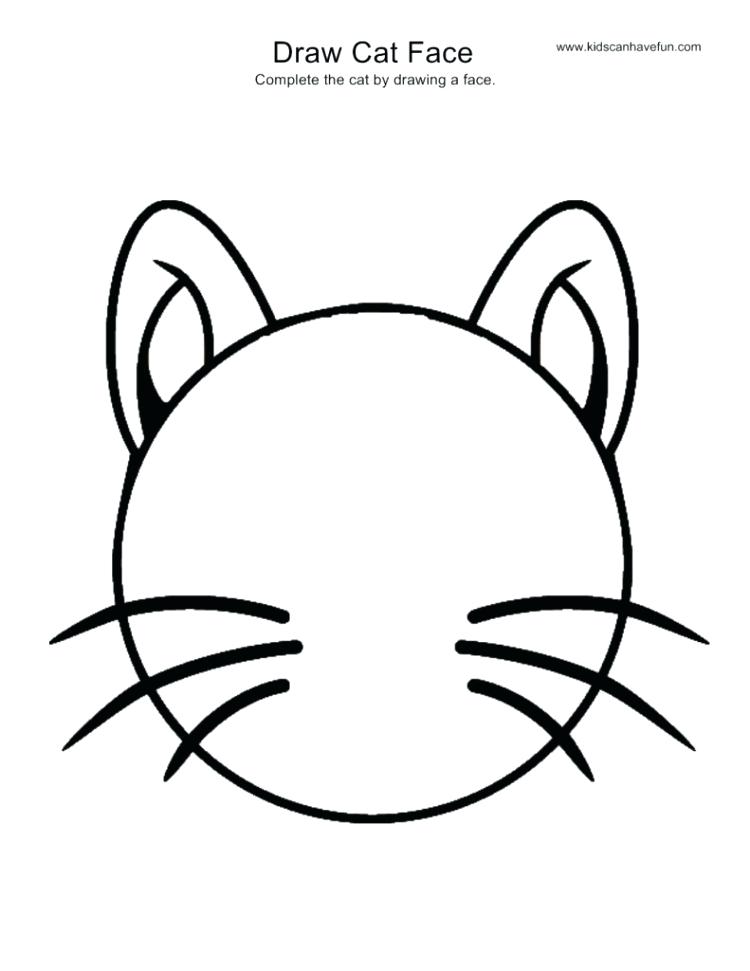 750x971 how to sketch a cat face how to draw a cute cat cat face sketch
