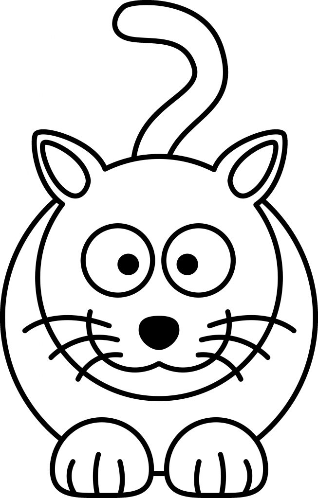 653x1024 Simple Cat Drawing Fresh Collection Of Free Kitten Vector Easy