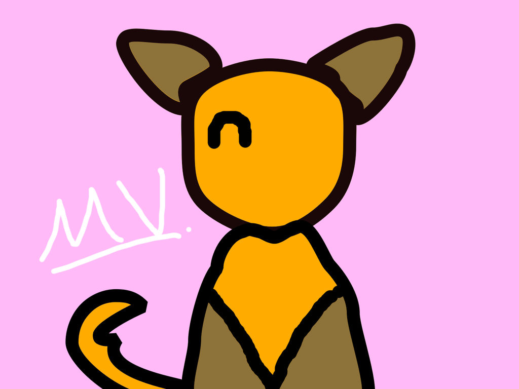 1024x768 Simple Cat Drawing