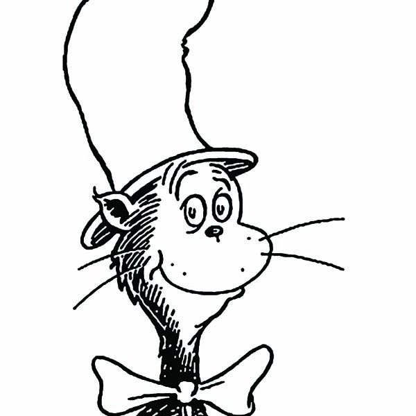 600x600 Simple Cat In The Hat Coloring Pages Drawing Pictures