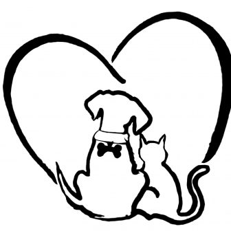 336x336 Simple Dog And Cat Drawing Free Line Drawings Cute Love Anime I