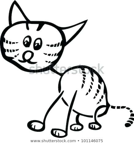 437x470 Simple Drawing Of A Cat