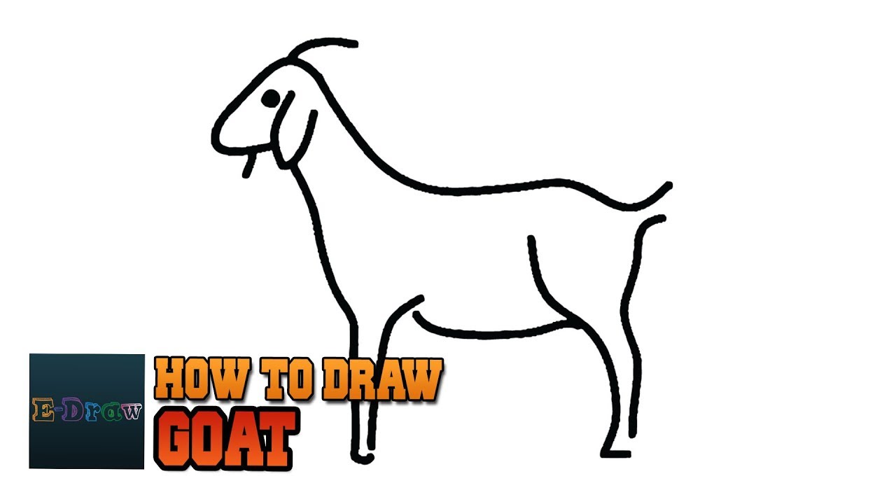 1280x720 How To Draw A Goat Goat Easy Draw Tutorial For Kids A Simple