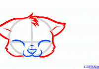 200x140 Cat Face Drawing Simple Stage Wallpaper