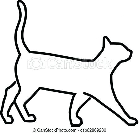 450x432 Outline Of A Cat