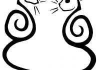 Simple Cat Line Drawing