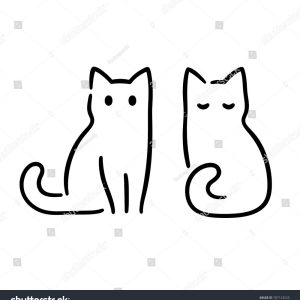 300x300 Save Simple Cat Drawing