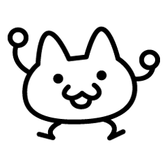 240x240 Simple Line Drawing Cat Line Stickers Line Store