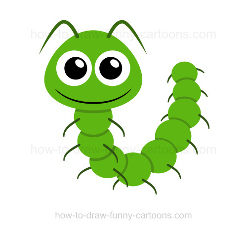 500x466 How To Draw A Caterpillar