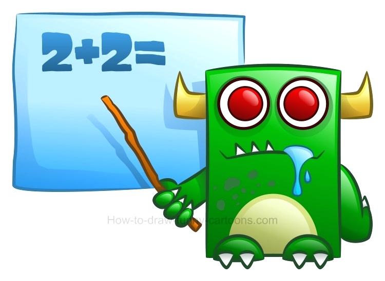 750x549 Fun Easy Drawings Math Learn How To Draw Fun Math Cartoons Using