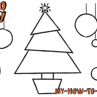 336x336 Christmas Tree Drawing Easy Images Very How To Make Simple Cute