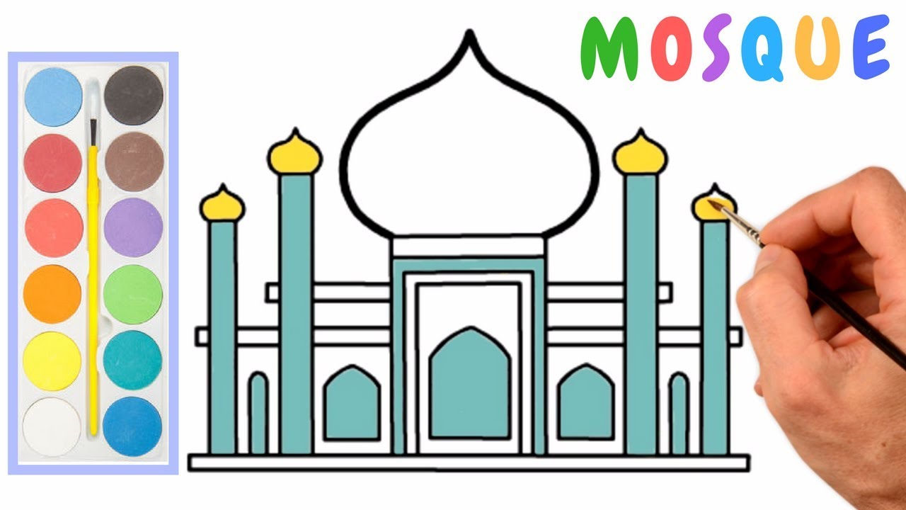 1280x720 How To Draw A Mosque Step
