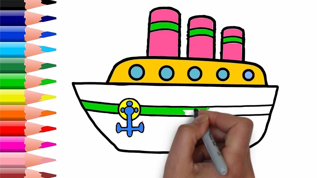 1280x720 Drawing Water Transportation Car For Kids